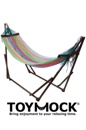 TOYMOCK PORTABLE HAMMOCK (BROWN~RAINBOW)