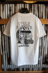 CYCLE ZOMBIES CAMP OUT JP Standard S/S T-Shirt (WHITE)