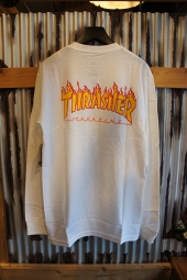 VANS ~ THRASHER CHECKER LONG SLEEVE T-SHIRT (WHITE)