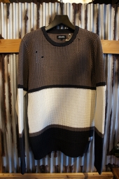 AFENDS Proof Cotton Yarn Dyed Waffle Knit (Nicotine & Coffee)