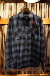 DEUS EX MACHINA SERVICE FLANNEL CHECK SHIRT (BLUE CHECK)