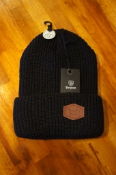 BRIXTON TRIG BEANIE (NAVY/BROWN)