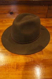 BRIXTON WESLEY FEDORA (OLIVE/BROWN)