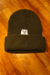 RIPNDIP LORD NERMAL RIBB BEANIE (OLIVE)