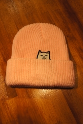 RIPNDIP LORD NERMAL RIBB BEANIE (PINK)