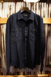 BRIXTON PETERSON L/S OVERSHIRT (NAVY)