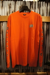 BRIXTON PRIMO L/S STANDARD TEE (ORANGE/BLACK)