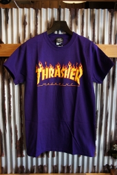 THRASHER MAGAZINE FLAME LOGO T-SHIRT (PURPLE)