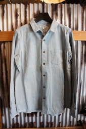 BANKS JOURNAL SPENCE L/S WOVEN SHIRT (GLACIER BLUE)