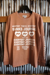 BANKS JOURNAL LOVE STONED L/S TEE SHIRT (FADED PEACH)