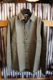 AFENDS OVERTHROW HEMP LONG SLEEVE SHIRTS  (Dusty Olive)