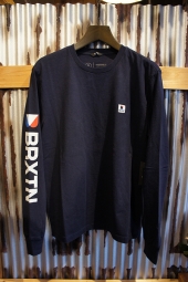 BRIXTON STOWELL L/S STANDARD TEE TEE (NAVY)