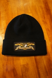 ANTIHERO EAGLE PATCH CUFF Beanie (BLACK)