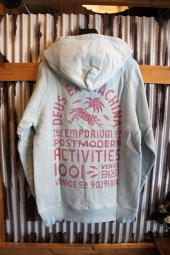 DEUS EX MACHINA SUNBLEACHED IMPERMANENCE HOODIE (SKY-ROSE)