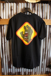 SANTA CRUZ SCREAMING HAND BADGE T-SHIRTS (BLACK)