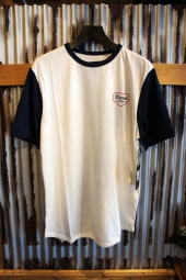 BRIXTON NOVATO S/S KNIT (OFF WHITE/NAVY)