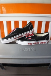 VANS Authentic (Sketch Sidewall) Black/Red