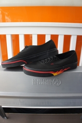 VANS Authentic (FLAME WALL) BLACK/BLACK