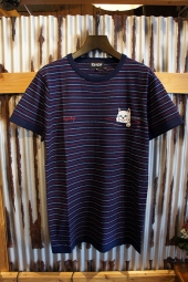 RIPNDIP PEEK A NERMAL KNIT TEE (NAVY / RED)