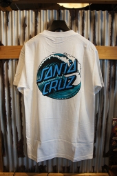 SANTA CRUZ WAVE DOT T-SHIRTS (WHITE)