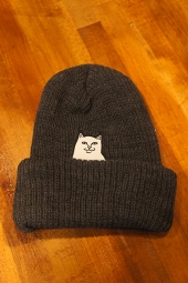 RIPNDIP Lord Nermal Ribbed Beanie (Charcoal)