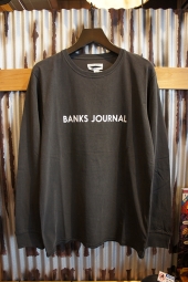 BANKS JOURNAL LABEL L/S TEE SHIRT (DIRTY BLACK)