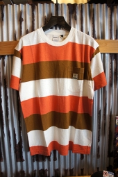 DEUS EX MACHINA Alvaro Stripe Tee (RUST COMBO)