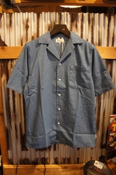 AFENDS Happy Daze. SHORT SLEEVE SHIRT  (STONE BLUE)