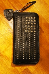 HTC BLACK #US Flag Zipper Long Wallet  (BLACK)