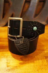 HTC BLACK #13SP Turquoise End Only Studs Belt (BLACK)