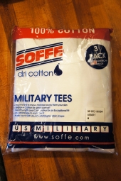 SOFFE 100% COTTON RINGSPUN TEE SHIRT (WHITE/OLIVE/BLACK 3P PACK)