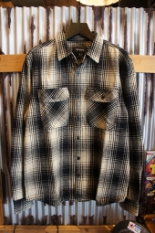 BRIXTON BOWERY L/S FLANNEL (BLACK/BONE)