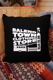 BALENO TOWN CLOTHING STORE ORIGINAL STORE LOGO PILLOW (BLACK)