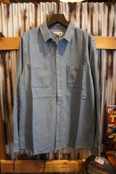 BANKS JOURNAL SHADOWS LS WOVEN SHIRT (STONE BLUE)