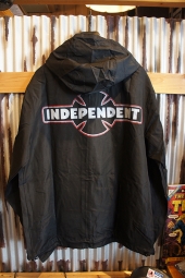 INDEPENDENT O.G.B.C. PATCH L/S HOODED WINDBREAKER JACKET (BLACK)