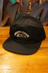 SANTA CRUZ HORIZON UNSTRUCTURED LOW STRAPBACK CAP (BLACK)