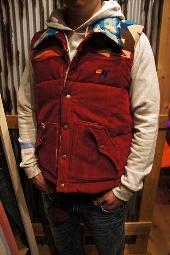 Aviator Nation Reversible Pendleton & Cord Vest Red