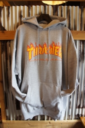 THRASHER MAGAZINE FLAME LOGO HOODIE (GRAY)