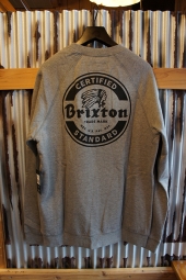 BRIXTON SOTO CREW FLEECE (HEATHER GRAY/BLACK)