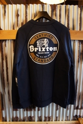 BRIXTON SOTO CREW FLEECE (WASHED NAVY)