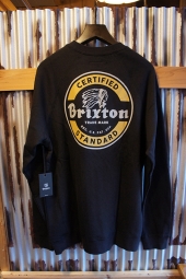 BRIXTON SOTO CREW FLEECE (BLACK/GOLD)