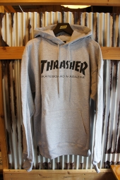 THRASHER MAGAZINE SKATE MAG LOGO HOODIE (GRAY)