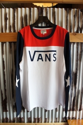 yLADY'S ITEMzVANS Bi-Color Football Girl L/S Tee (TRICOLOUR)