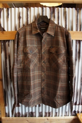 BRIXTON MANCHESTER L/S FLANNEL JACKET (BROWN)