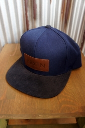 BRIXTON RIFT SNAPBACK CAP (NAVY/BROWN)