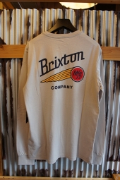 BRIXTON MAVERICK L/S POCKET TEE (STONE)