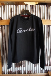 BANKS SCRIPT FLEECE (DIRTY BLACK)