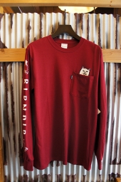 RIPNDIP LORD NERMAL LONG SLEEVE POCKET TEE (MAROON)