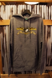 ANTIHERO EAGLE L/S PULLOVER HOODED SWEATSHIRT (GUNMETAL HEATHER)