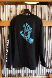 SANTA CRUZ SCREAMING HAND L/S T SHIRT (BLACK)